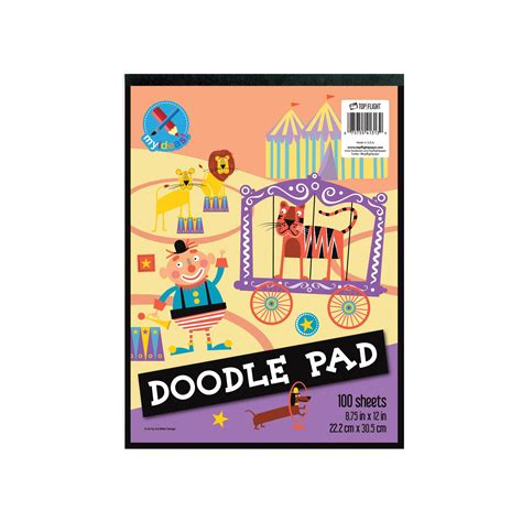 Top Flight 4650215 Doodle Pad Newsprint Sheet 8 3 4 In L X 12 In W Sheet 100 Sheet White Sheet