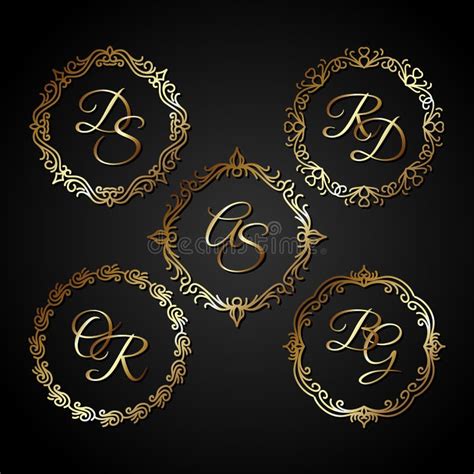 Luxury Circle Logo Stock Vector Illustration Of Golden