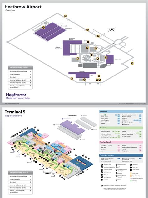 Heathrow T5 Map | PDF | Airport Lounge | Airport