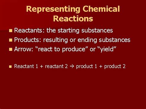 Chapter 10 Chemical Reactions Section 10 1 Reactions