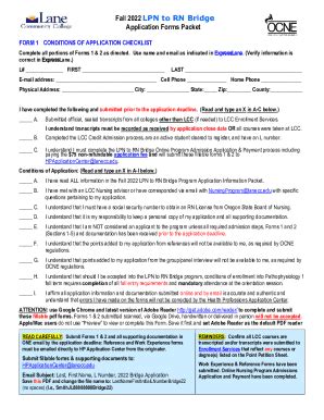 Fillable Online Lcc Lpn To Rn Bridge Fillable Forms Packet Fax