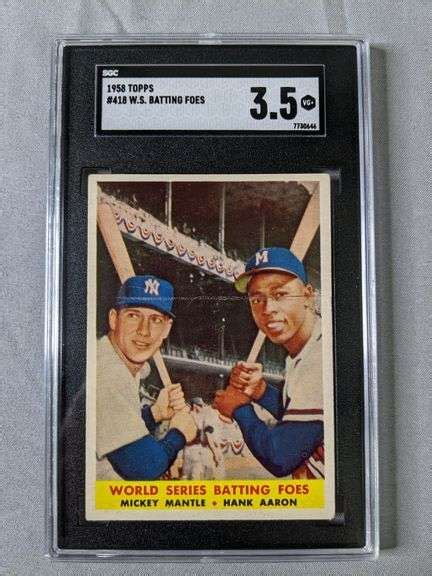 Aaron Mantle Topps Ws Batting Foes Sgc South Auction