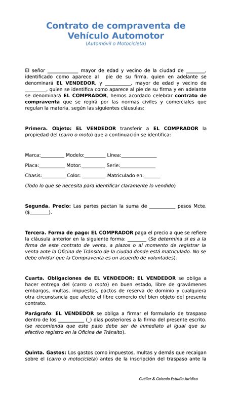 Carta De Compraventa De Vehiculo 2