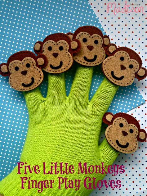 Toys Puppets Puppet-5 Little Monkeys Finger Five Little Monkeys etna.com.pe