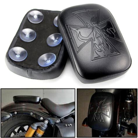 Motorcycle Rear Fender Passenger Pillion Pad Solo Seat 6 Suction Cups For Harley Ebay