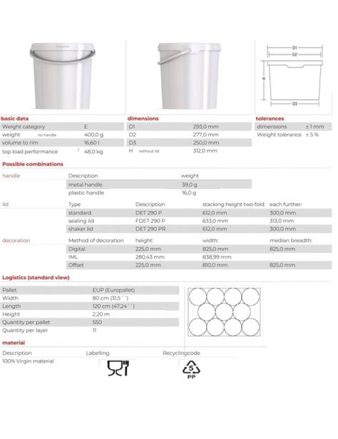 Lot Seaux Alimentaires Blanc X C Aude Plastique