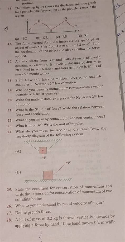 The following figure shows the displacement-time graph for a particle. Th..