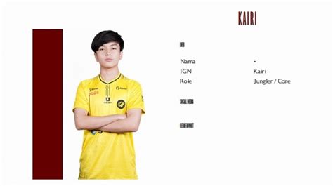 Profil Kairi Jungler Asal Filipina Yang Bawa Onic Juara Mpl Id Season