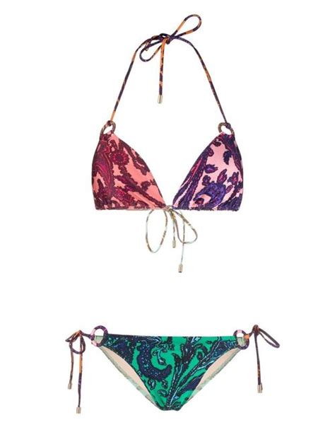 Buy ZIMMERMANN Signature Print Triangle Bikini Online Topofstyle