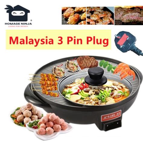 PROMOTION IN BBQ Grill Steamboat Hot Pot Multifunction Frying Cooker Shabu Roast Fry Pan