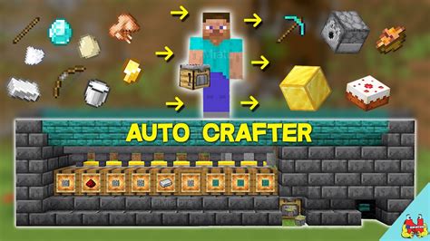 Auto Crafting Machine For ANY ITEM RECIPE In Minecraft YouTube