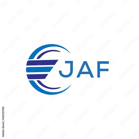 JAF letter logo. JAF blue image on white background. JAF vector logo ...