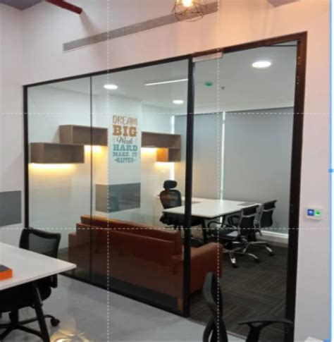 Black Aluminum Glass Office Partition At Rs 250 Sq Ft In Thane Id 25684220097