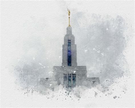 Draper Utah Temple Watercolor Fine Art – Ministering Printables