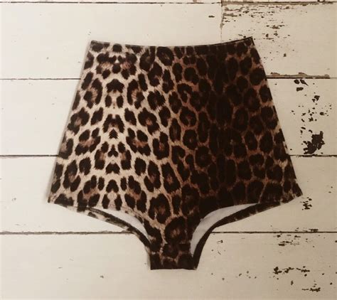 Leopard Print Hot Pants High Waist Etsy