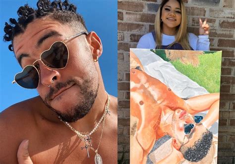 Le compra Bad Bunny un retrato suyo a una fan Telediario México