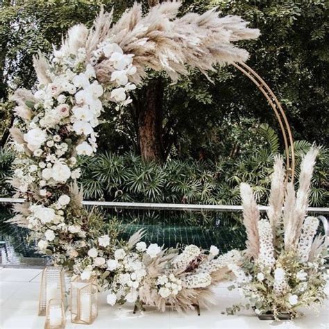 Pampas Grass Wedding Arch Brown Pampas Grass Dry Reeds Pampas