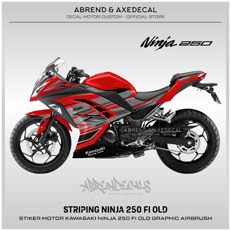 Jual STRIPING NINJA 250 FI GRAFIS CUSTOM VARIASI STIKER MOTOR