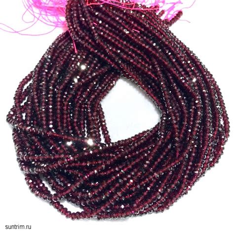Бусины из граната - купить в интернет магазине Suntrim.ru