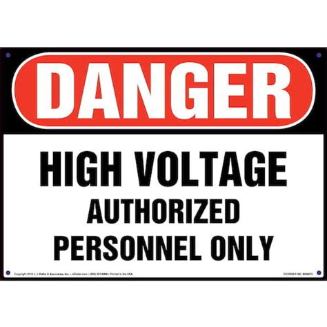 Danger High Voltage Authorized Personnel Only Osha Sign