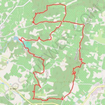 Trace GPS Les Ocres de Mormoiron itinéraire parcours