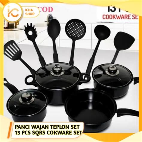 Jual Panci Set Wajan Teflon Set Pcs Sqrs Cookware Set Cookware Set