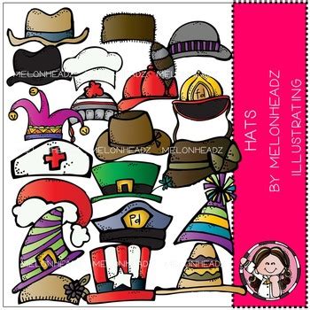 Hats Clip Art COMBO PACK By Melonheadz By Melonheadz TPT