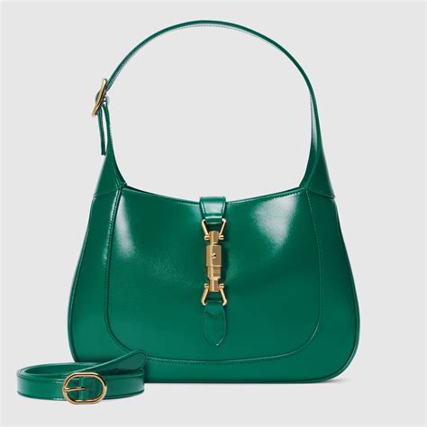 Sac à épaule Jackie 1961 petite taille en cuir vert émeraude GUCCI FR