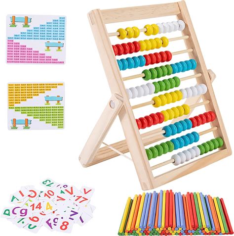 Boulier Abaque Enfant Bois Montessori Jouet Boulier En Bois Montessori