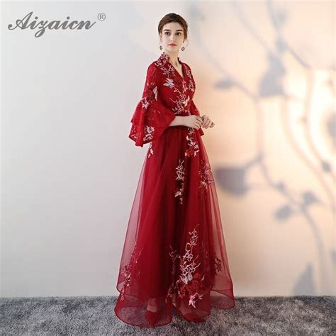 Cheongsam Bordado De Encaje Para Mujer Vestido De Fiesta Vintage De