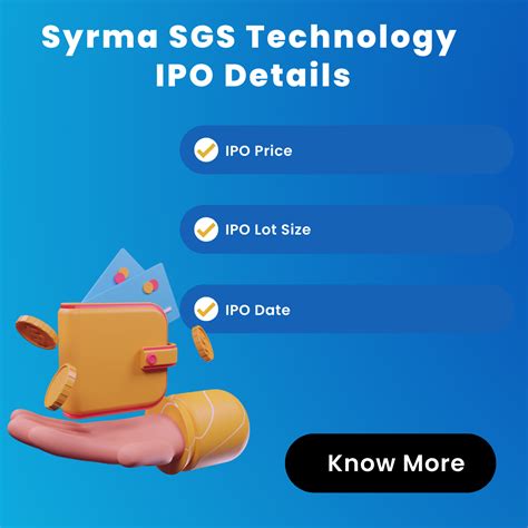 Syrma Sgs Technology Ipo Details Gmp Price Lot Size Share Price