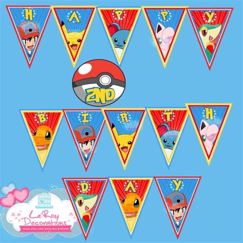 Pokemon Birthday Party Printable Banners Birthday Wikii