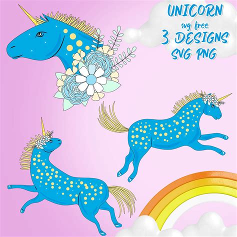 Unicorn Svg Free Masterbundles