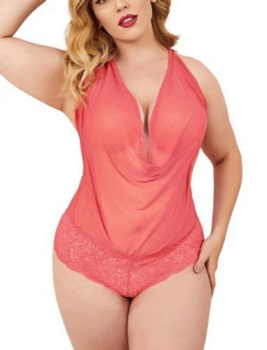 Polyester Lace Sexy Lingerie For Women High Waist Bra And Panty Set Strappy Babydoll Body Suit