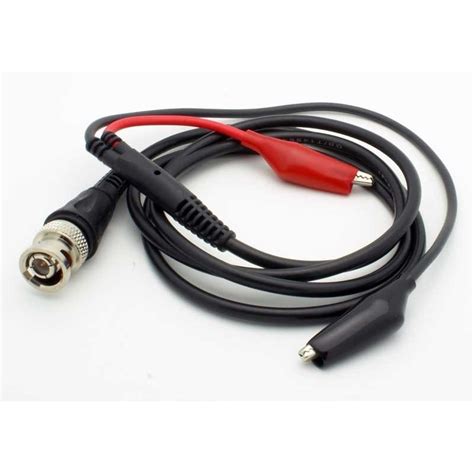 BNC To Dual Alligator Clip Oscilloscope Test Probe Leads