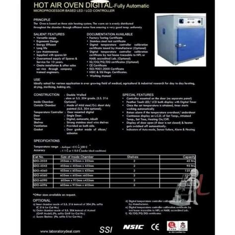 Laboratory Hot Air Oven Manufacturer Supplier In Ambala Cantt At Nishat Bagh