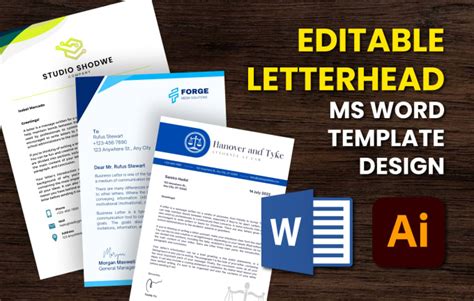 Create editable letterhead word template design by Kamranaliso | Fiverr