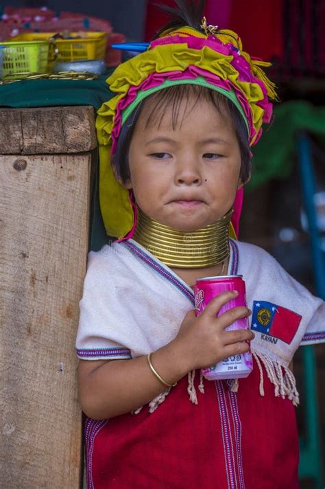 Portrait of Kayan Tribe Woman in Myanmar Editorial Stock Photo - Image ...