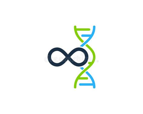 DNA Logo Icon Design Del Infinito Ilustración del Vector Ilustración