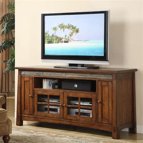 Riverside Craftsman Home 60 In Tv Console Tall 60 70 In Tv Stands