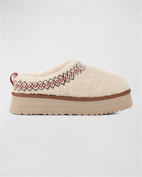 Ugg Tazz Shearling Braided Flatform Slippers Flatform Slippers Womens Uggs Womens Slippers