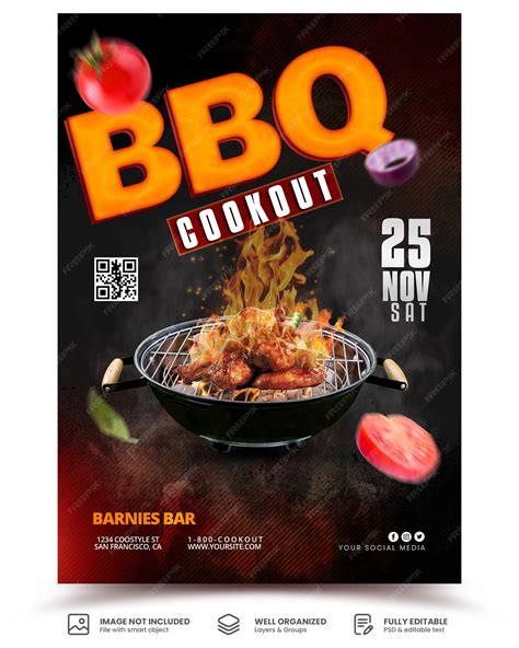 Premium Psd Bbq Party Poster Template