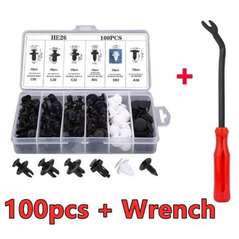 100pcs Clip Trim Kit Car Push Pin Rivet Bumper Door Panel Retainer Assortment Perodua Proton