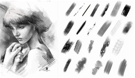 sketch pencil brushes  photoshop users designbeep