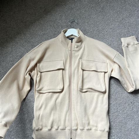 Plt Nude Zip Up Jacket Size Small Brand New Just Depop