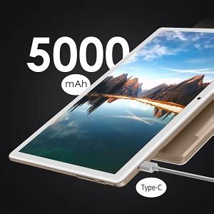 Toscido Tablette Tactile Pouces Android Gold Tab Octa Core Go