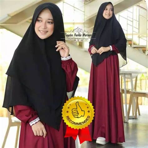 Jual Gamis Toyobo Lengan Renda Polos S M L Xl Xxl Part Shopee