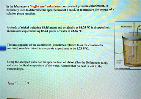 Solved In The Laboratory Coffee Cup Calorimeter Or Constant Pressure