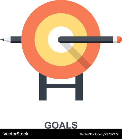 Goals Icon Concept Royalty Free Vector Image Vectorstock