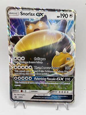 Pokémon TCG Snorlax GX SM Black Star Promos SM05 Promo Jumbo Large eBay